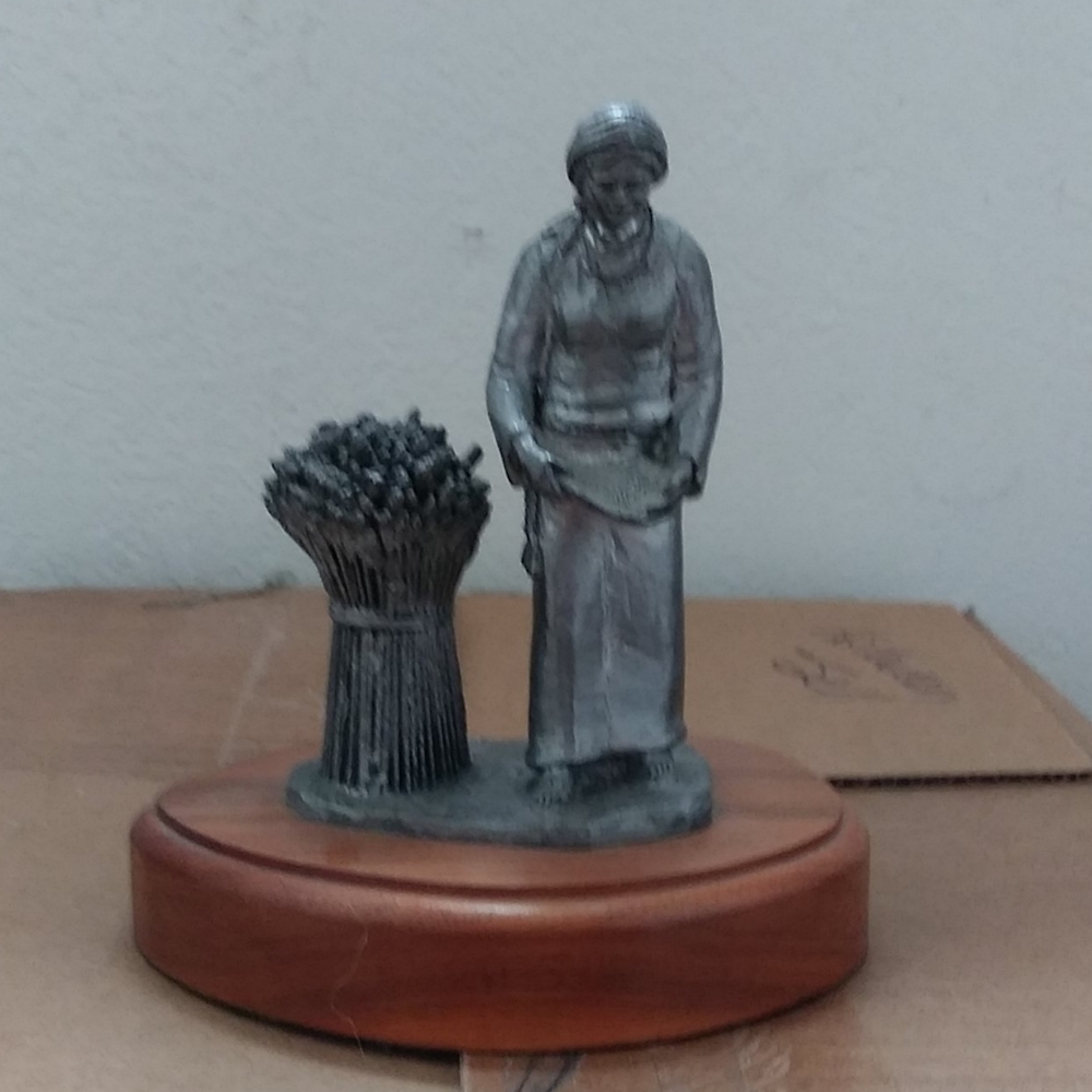 Michael Ricker pewter Woman with wheat